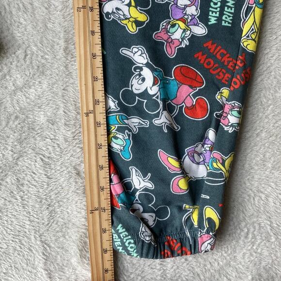 Disney Mickey and Welcome Friends Sweatpants Women M Gray Loungewear Comfort NEW - Picture 7 of 8